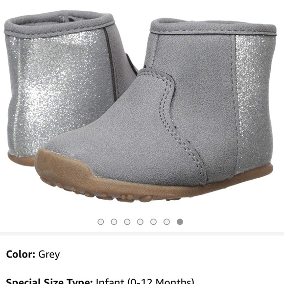 Carter's Baby/Toddler Girl Gray Boots Size 5 - Picture 1 of 7